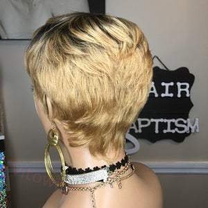 Gold Short Wig 4Inch Bob Straight Hair