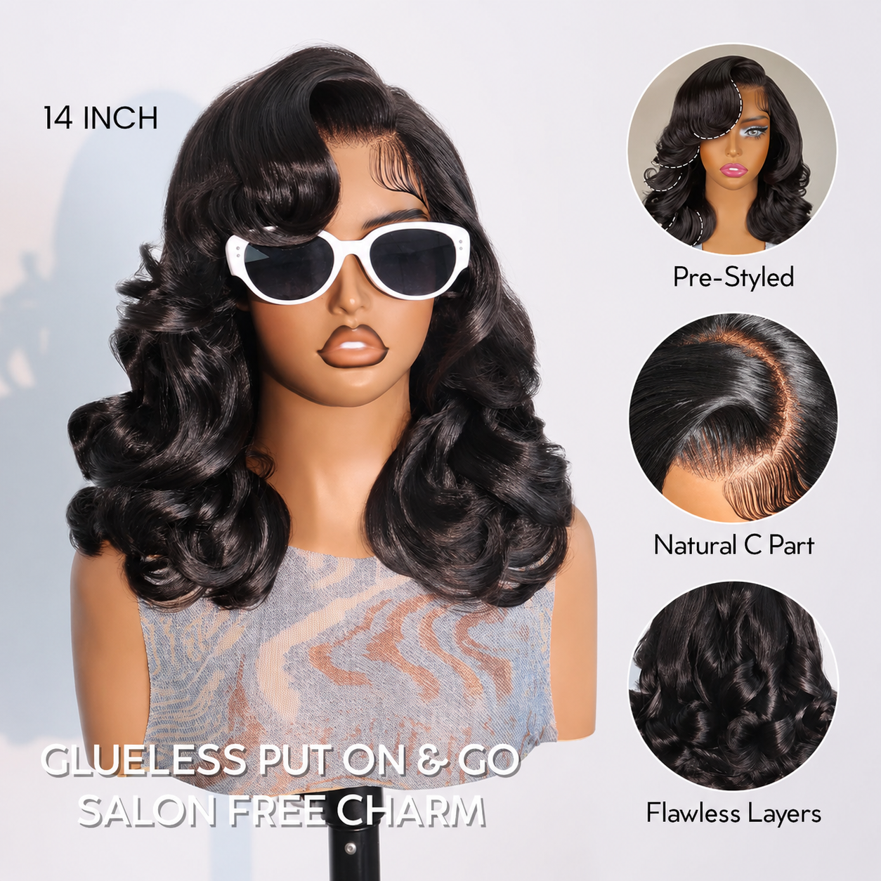 🔥Last Day: 50% Off🔥 Pre-Styled Body Wave Short Bob Wig Transparent Lace Wigs