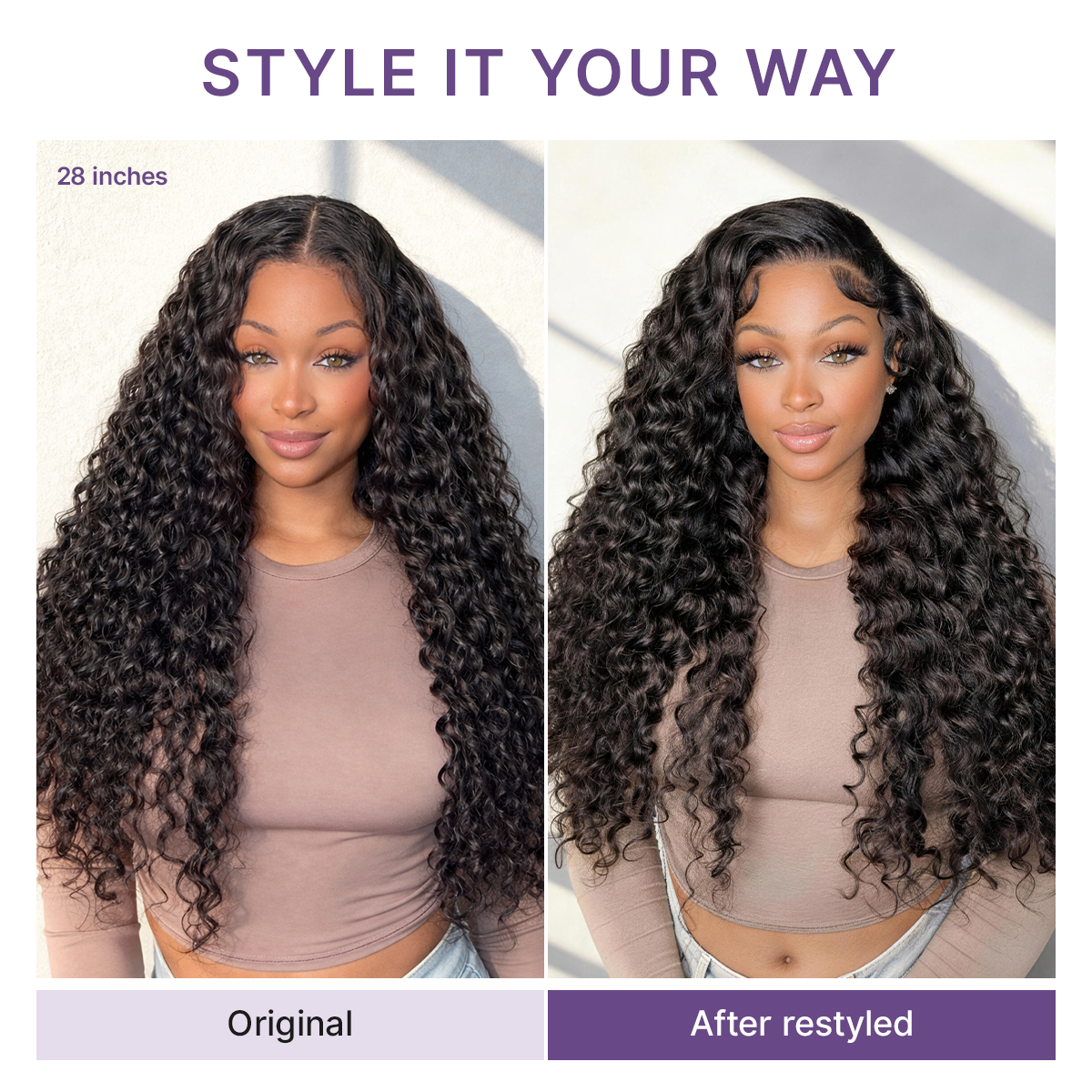 🔥Last Day: 50% Off🔥Glueless Water Wave Wig – Fluffy & Natural Volume