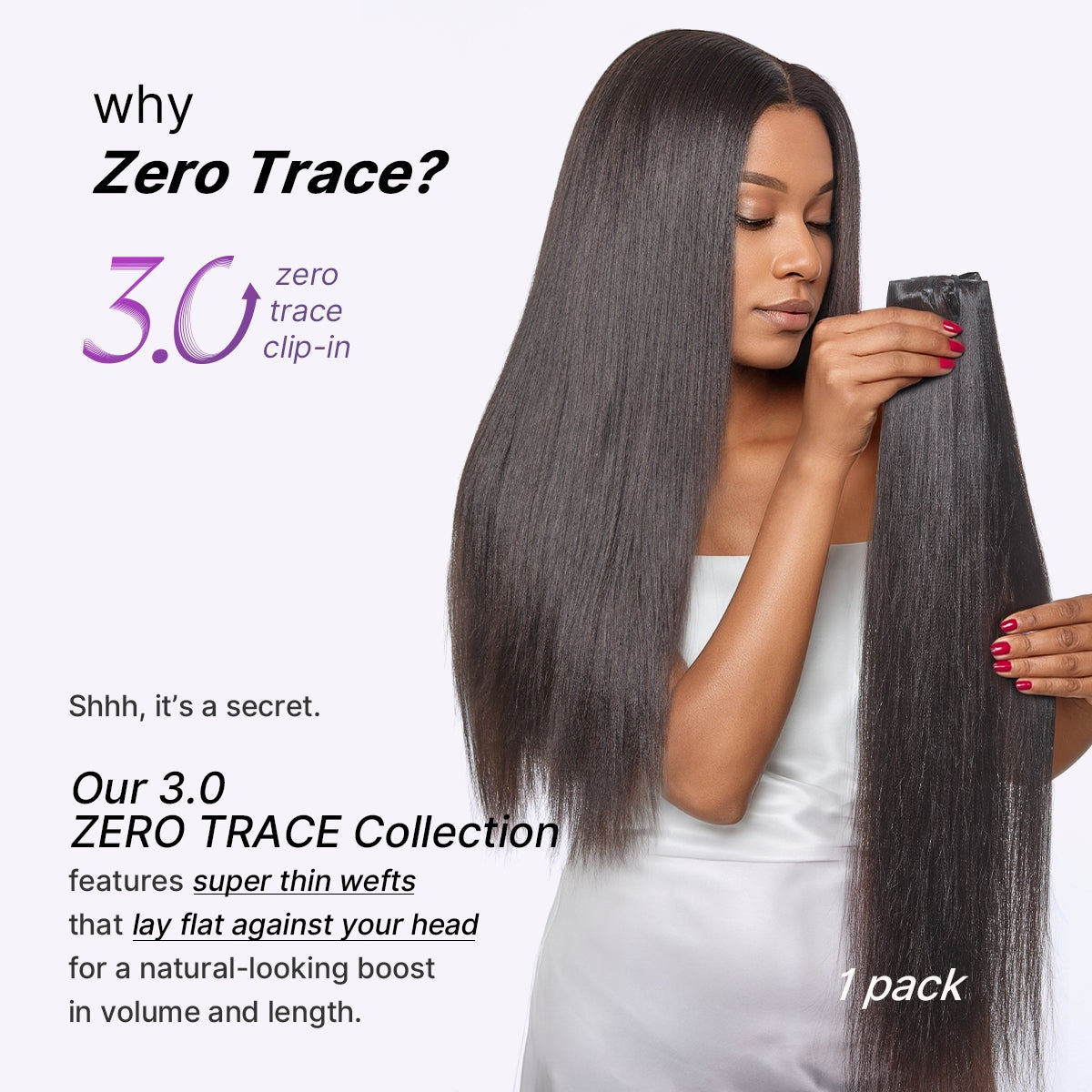 🔥Last Day: 50% Off🔥0.59mm Zero Trace Invisible Yaki Straight Clip-In Hair Extensions