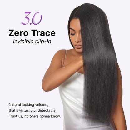🔥Last Day: 50% Off🔥0.59mm Zero Trace Invisible Yaki Straight Clip-In Hair Extensions