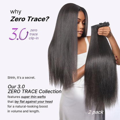 🔥Last Day: 50% Off🔥0.59mm Zero Trace Invisible Yaki Straight Clip-In Hair Extensions