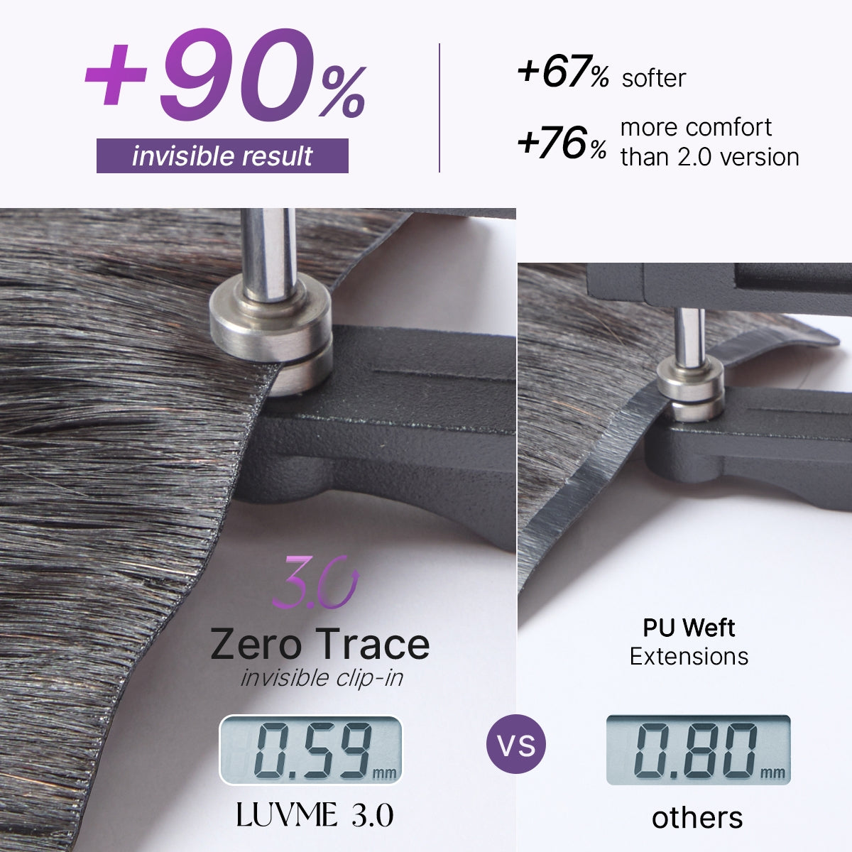 🔥Last Day: 50% Off🔥0.59mm Zero Trace Invisible Yaki Straight Clip-In Hair Extensions