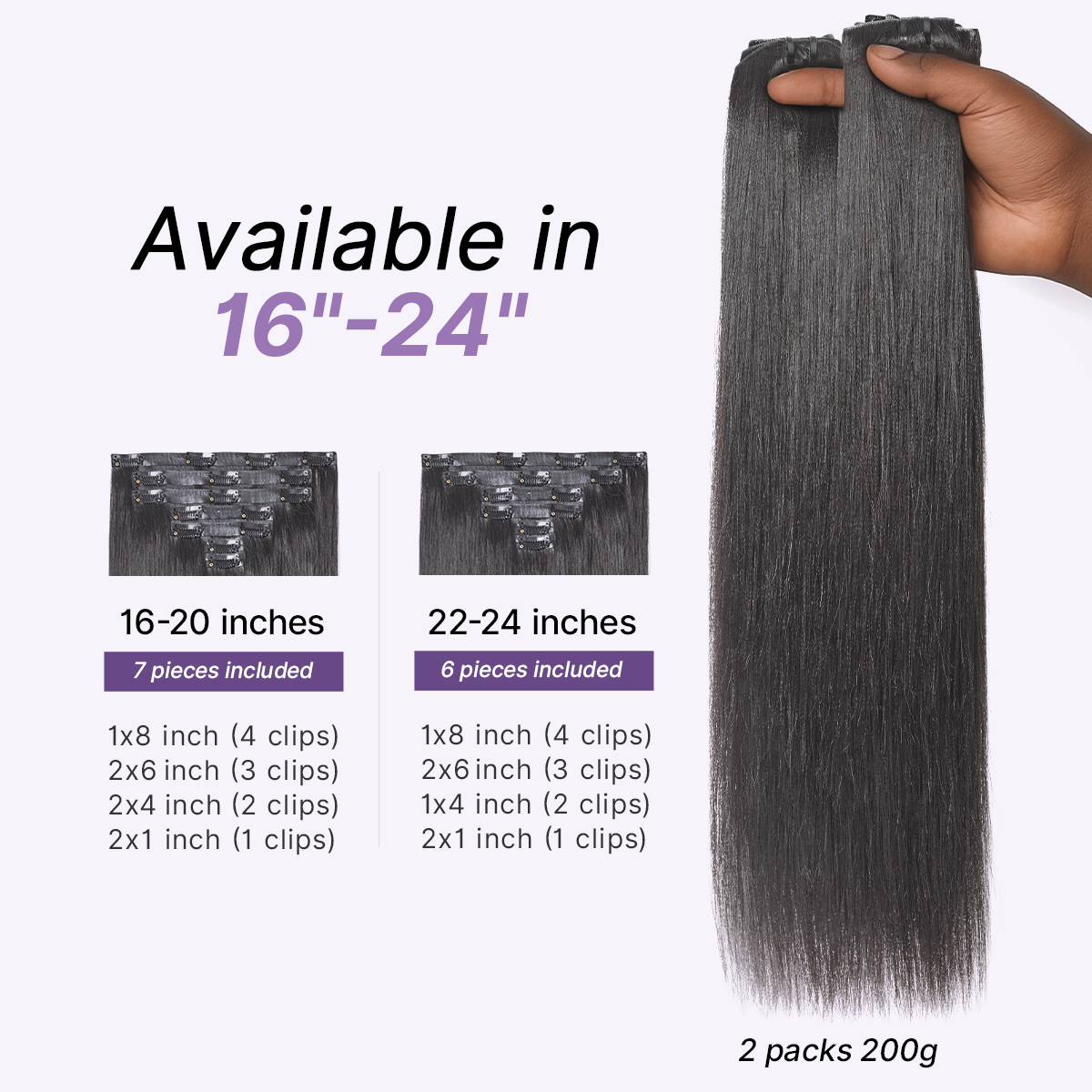 🔥Last Day: 50% Off🔥0.59mm Zero Trace Invisible Yaki Straight Clip-In Hair Extensions