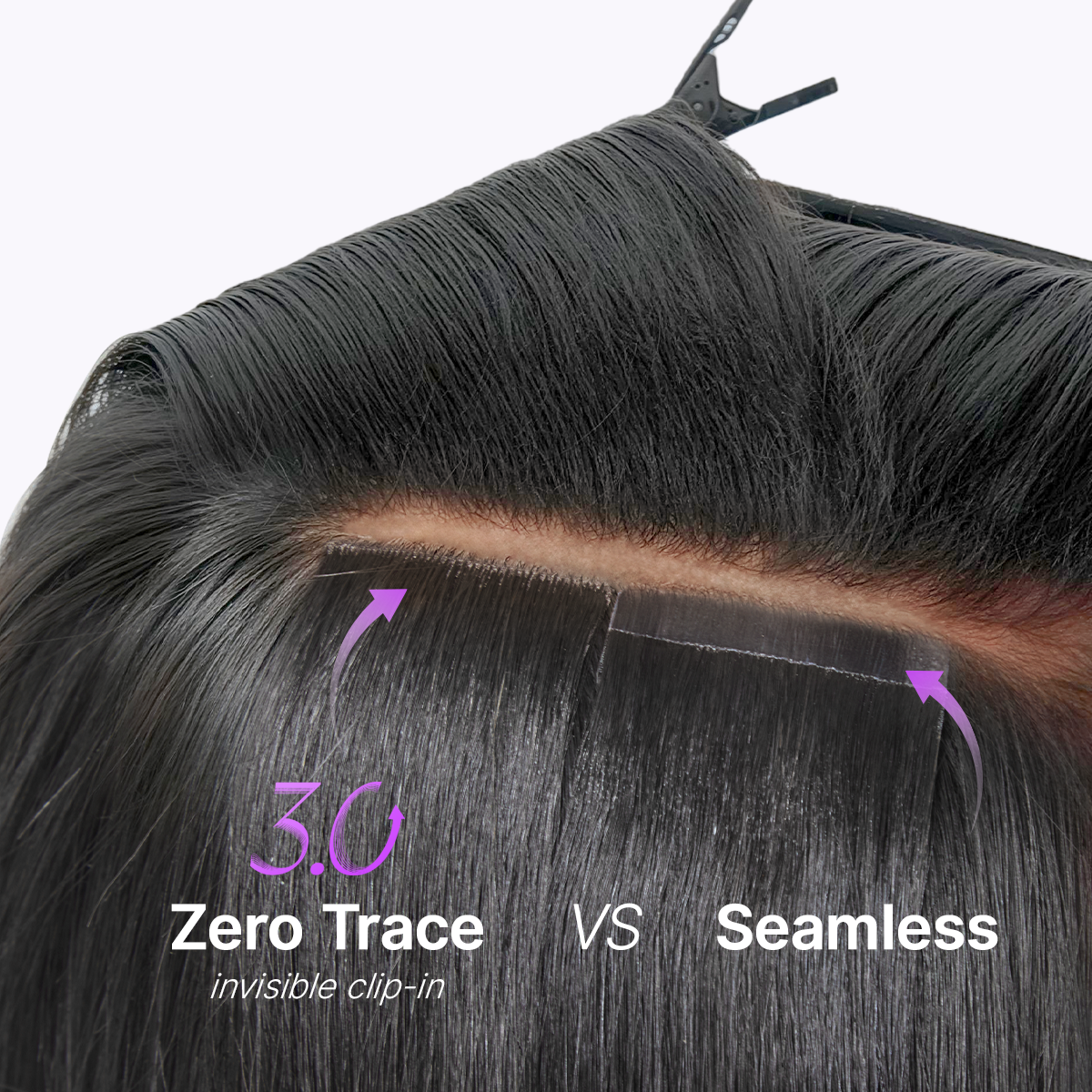🔥Last Day: 50% Off🔥0.59mm Zero Trace Invisible Yaki Straight Clip-In Hair Extensions