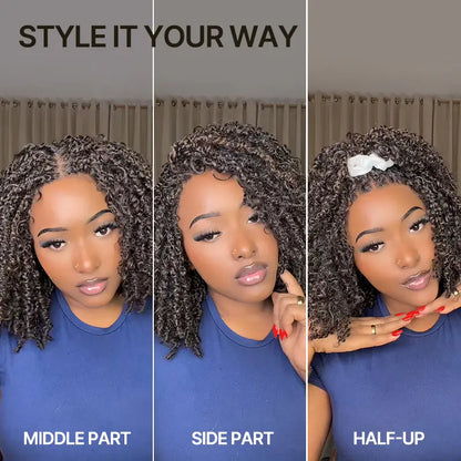 ✨ Glueless Boho Braids Water Wave Wig | Pre-Cut HD Lace