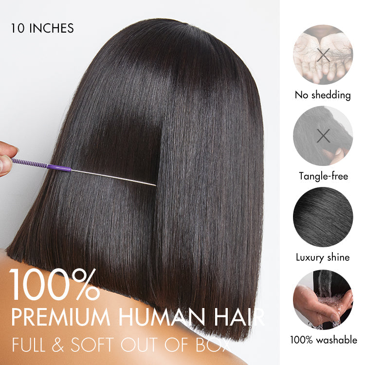 Ready-to-Wear Glueless Pre-Cut Lace Bob Wig