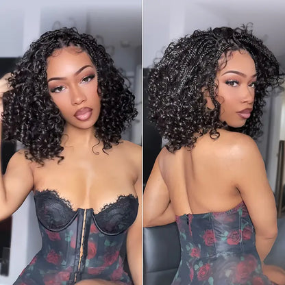 ✨ Glueless Boho Braids Water Wave Wig | Pre-Cut HD Lace