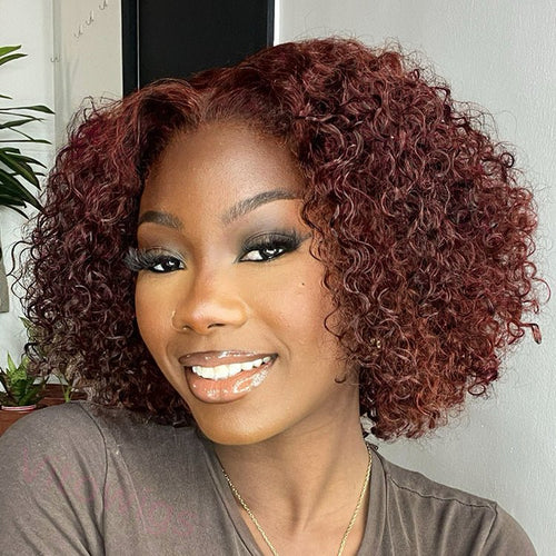 New Glueless Super Fluffy Afro Kinky Black Short Curly Wigs