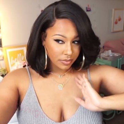 Lovely Natural Bob Styles Silky Hair Wig