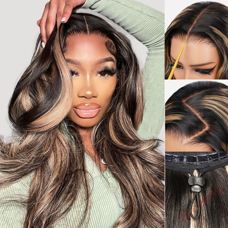 Highlight Glueless Wigs 150% Density Silky Straight/Wave Long Hair