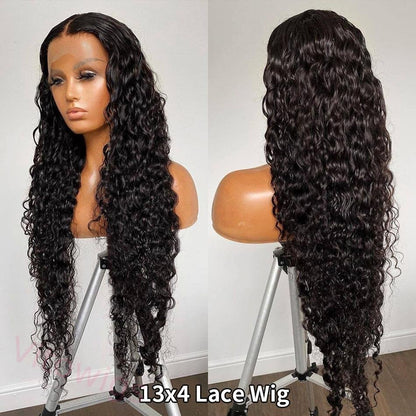 Curly Hair Natural Black Long Wigs