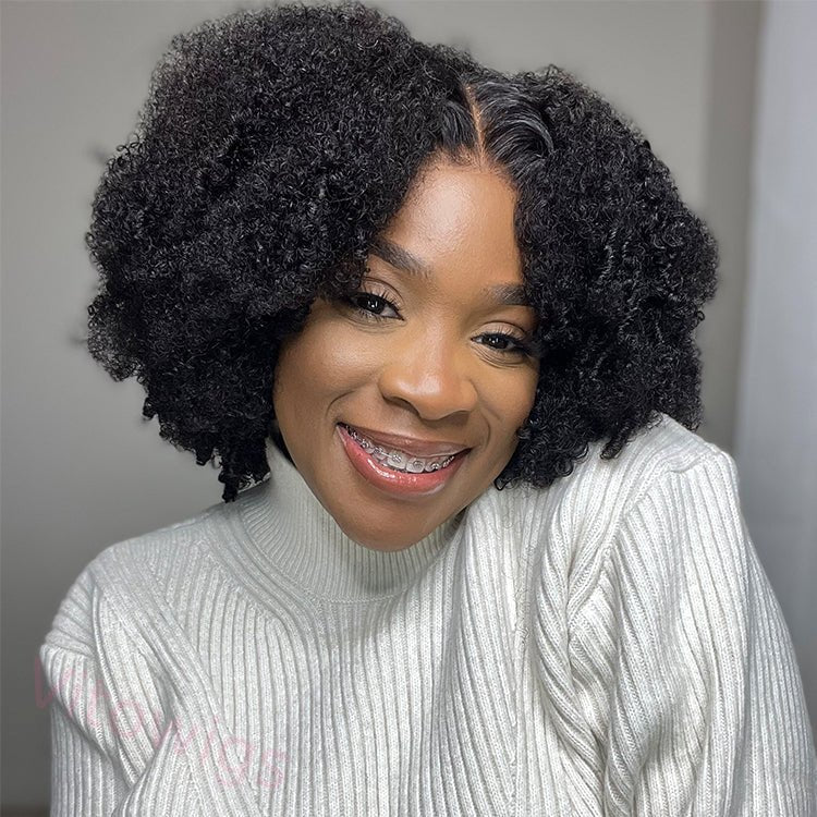 New Glueless Super Fluffy Afro Kinky Black Curly Wigs