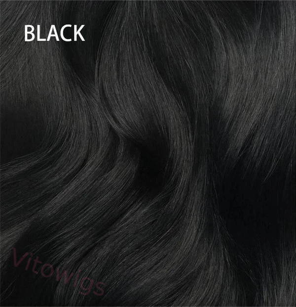 Black Long Straight Wig With Bang