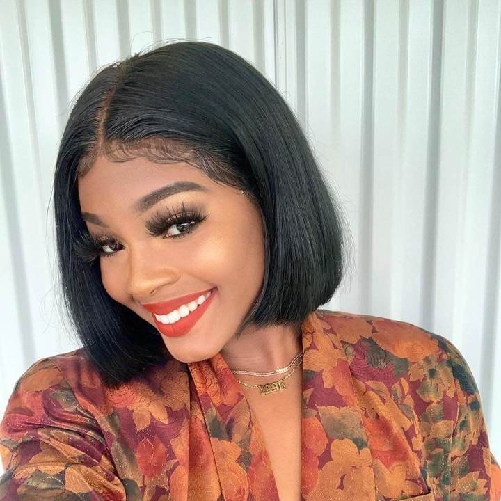 Brazilian Black Straight Hair BOB Wigs Lady Wig