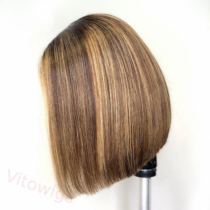 Straight Bob Wig Lace Wig Highlights Wig
