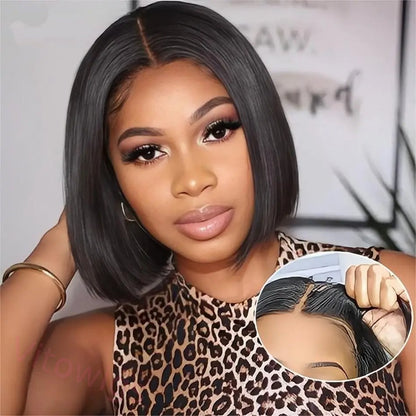 Brazilian Black Straight Hair BOB Wigs Lady Wig