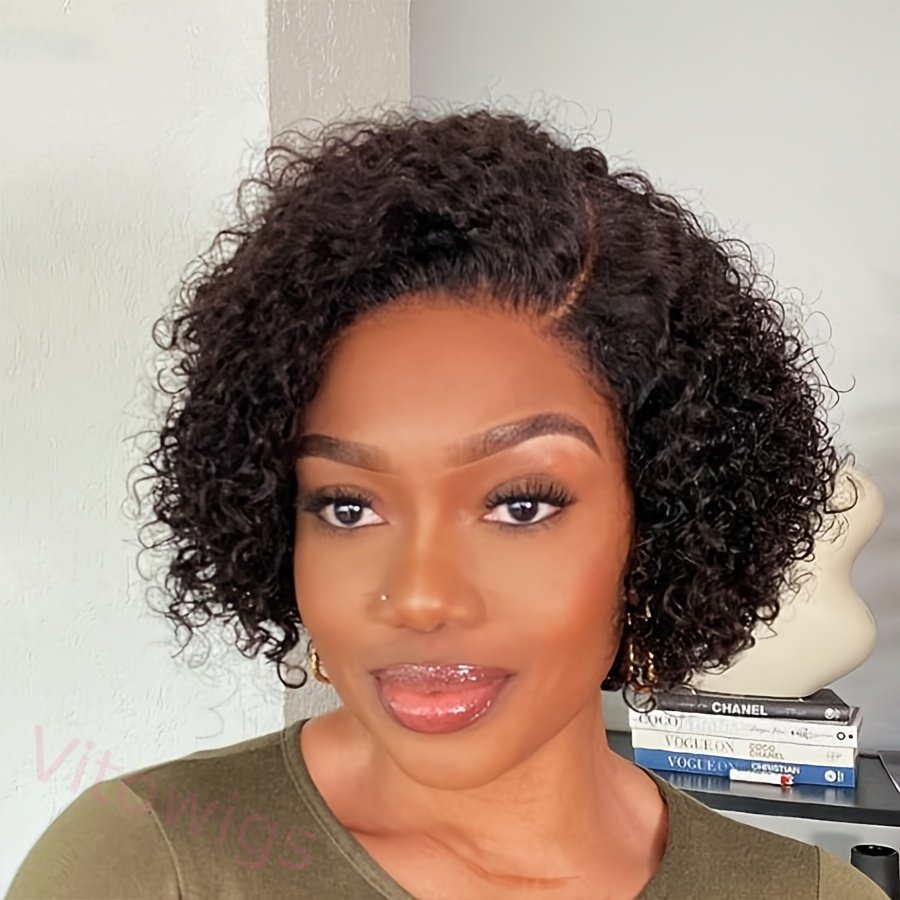 Glueless Super Fluffy Afro Kinky Curly Wigs Black Hair
