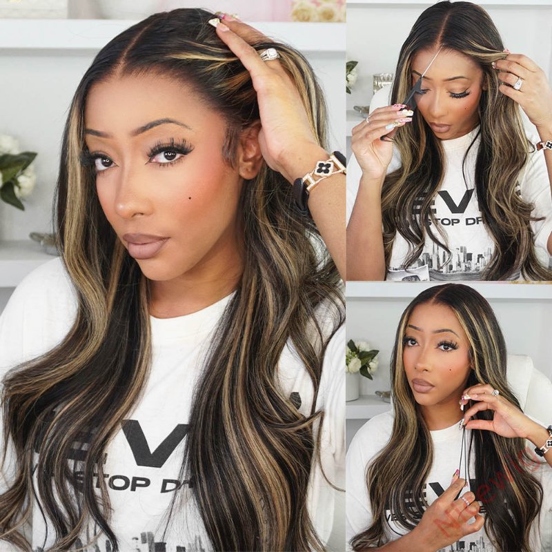 Highlight Glueless Wigs 150% Density Silky Straight/Wave Long Hair