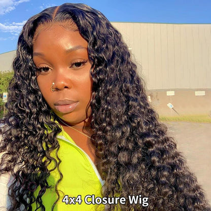 Curly Hair Natural Black Long Wigs