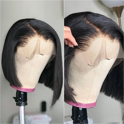 Black Brazilian Straight Hair BOB Wigs Lady Wig