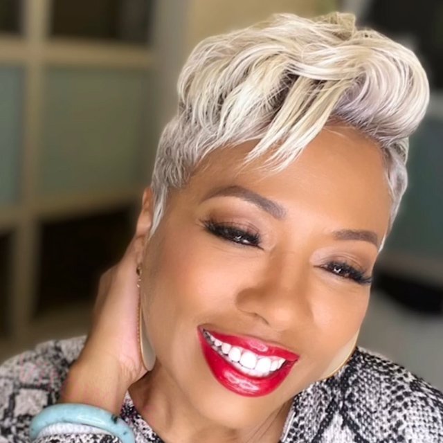 Glueless Short Mixed Gray Pixie Cut Wig