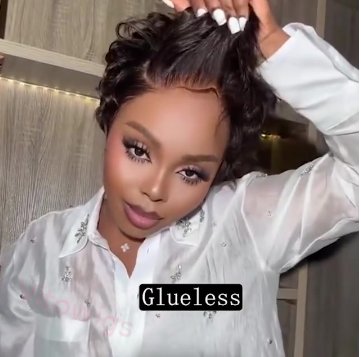 Glueless New Short Pixe Cut Wig Bob Curly Hair