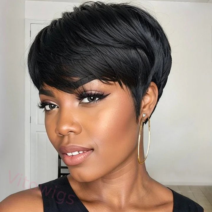 Wine Red Short Wig 4Inch Bob Straight Hair
