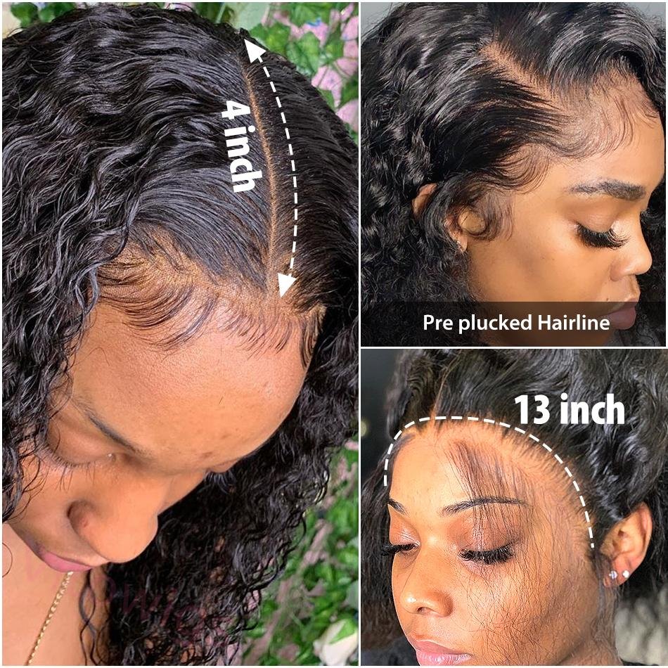 Curly Hair Natural Black Long Wigs