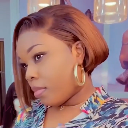 New Glueless Lovely Natural Bob Styles Silky Hair Wig
