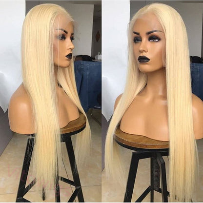 Glueless Silk 613 Blonde  Straight Wigs For Black Women