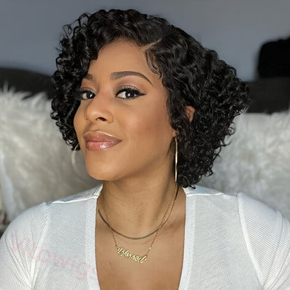 Glueless Super Fluffy Afro Kinky Curly Wigs Black Hair