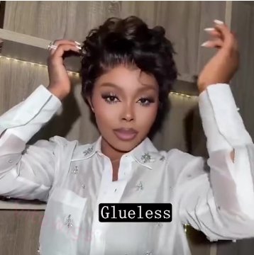 Glueless New Short Pixe Cut Wig Bob Curly Hair