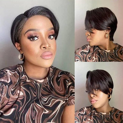 Short Wig Side Parting Bob Straight Hair Wig