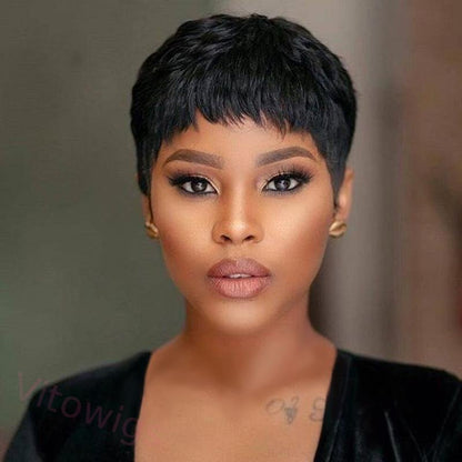 Super Short Wig 2Inch Pixed Straight Hair